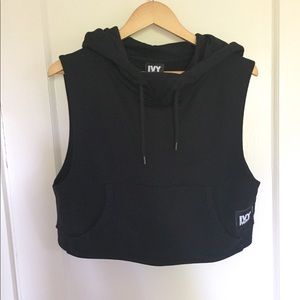 Ivy Park Sleeveless Crop Hoodie
